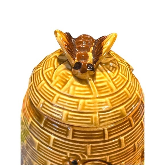 Vintage MCM Lidded Honey Pot Bee Beehive Made by Knobler of Japan in 60s - Picture 3 of 7